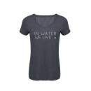 Hiko Damen T-Shirt &quot;in water we live&quot; WXL burgundy