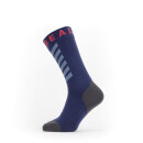 Sealskinz waterproof warm weather mid length sock mit hydrostop L (EU 43 - 46) navy blue/grey/red