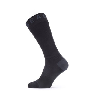 Sealskinz waterproof all weather mid length sock mit hydrostop XL (EU 47 - 49) black/grey