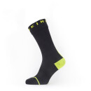 Sealskinz waterproof all weather mid length sock mit hydrostop XL (EU 47 - 49) black/grey