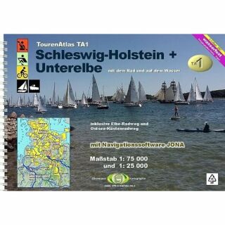 Touren Atlas - Wasserwandern TA 1 - Schleswig Holstein + Unterelbe, 3. Auflage